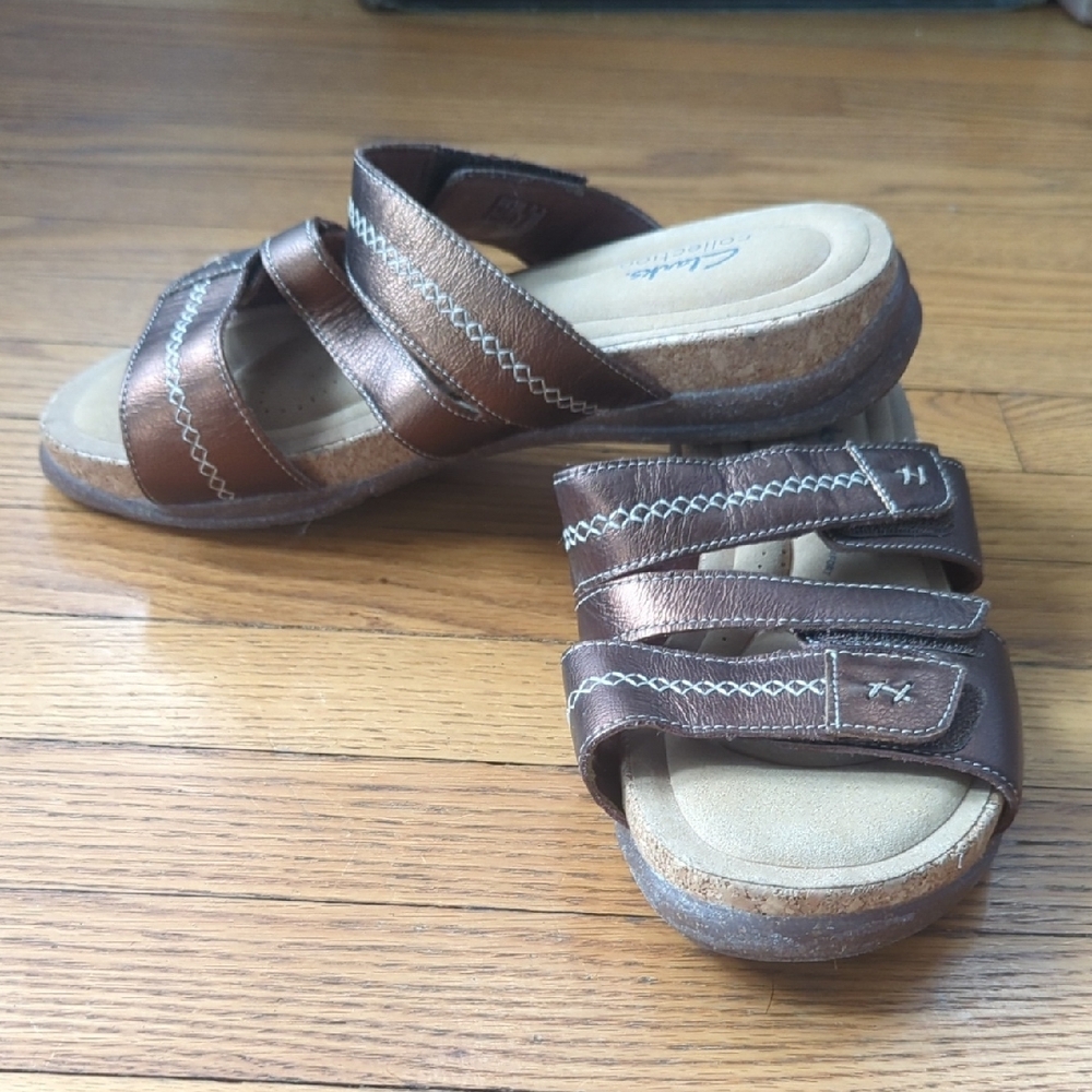 Clarks Brown Leather Sandals